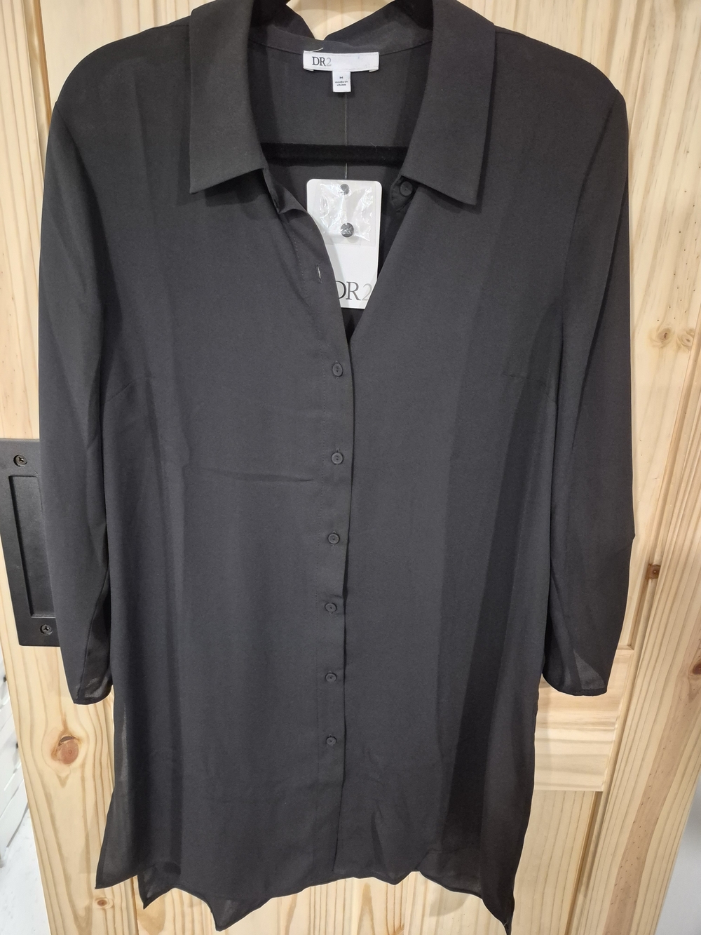 DR2 Black Button-Down Shirt